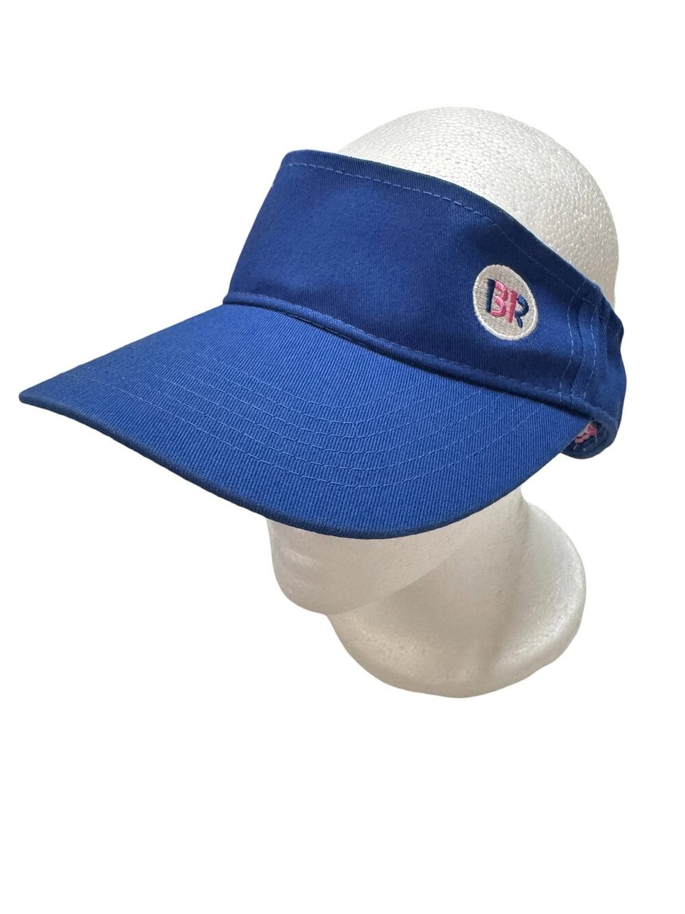BASKIN ROBBINS Blue Visor Adjustable One Size Adult Uniform Costume Hat Cap